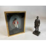 PETER HICKS; a limited edition bronzed figure of a gentleman on an integral square section base with