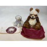 CHARLIE BEARS; two plush telly bears 'Ross' and 'Molly', both with tags, both with bags (2).