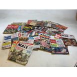 A large collection of gentleman's magazines, including Stag, approx.