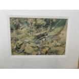 † R T GOWERN; watercolour, 'Stream near Loders, Dorset', signed and inscribed on exhibition label