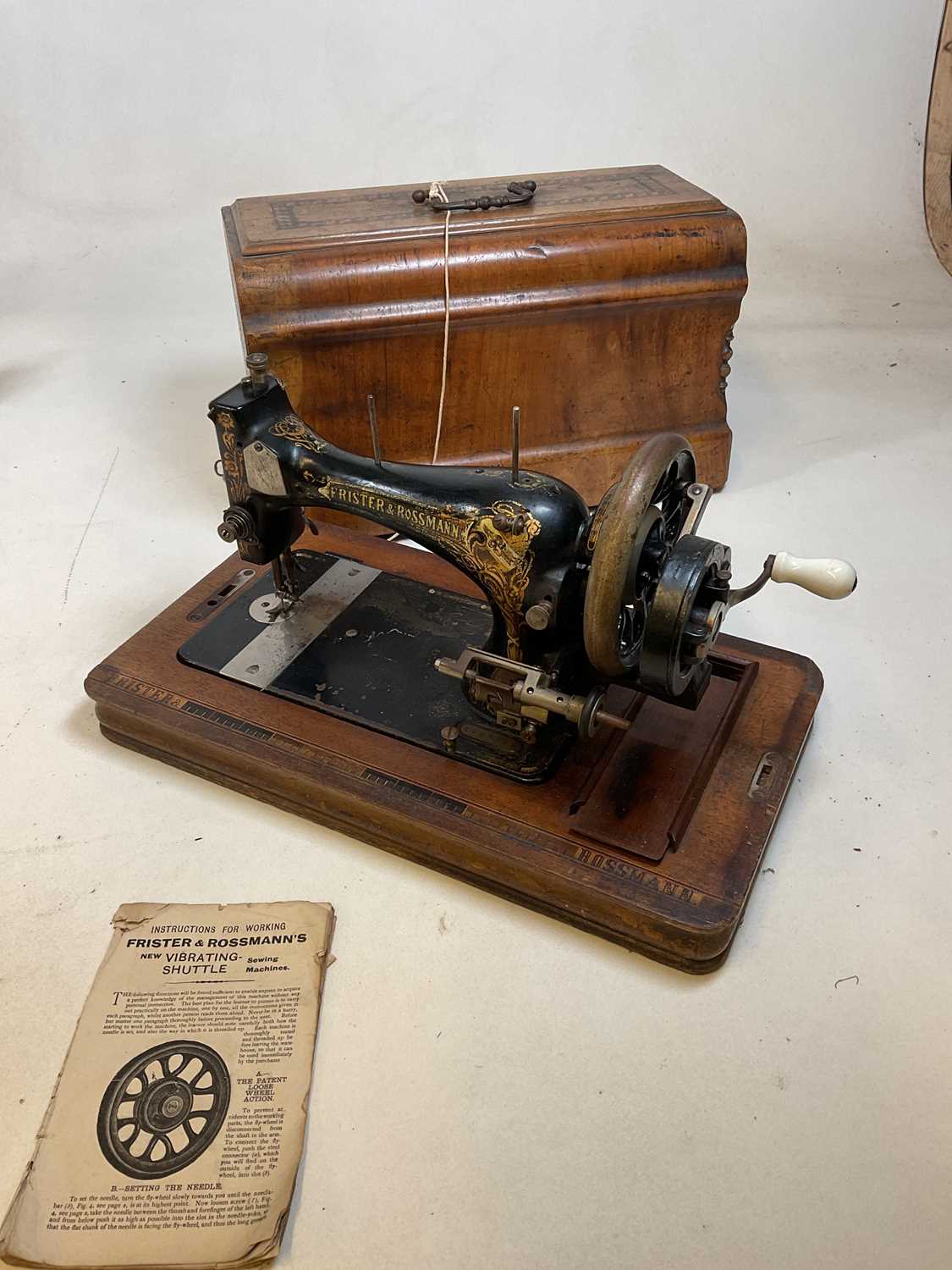 A walnut cased sewing machine, - Image 4 of 4
