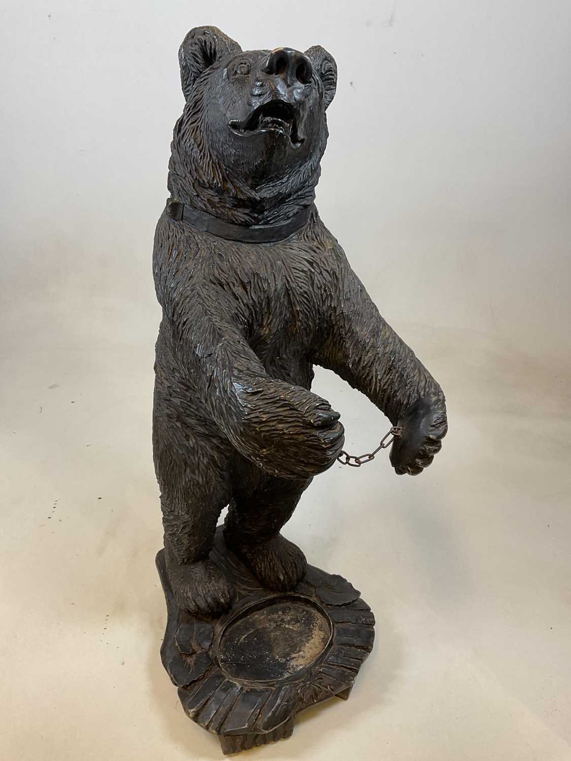 A resin Black Forest style bear stick stand, height 90cm. - Image 3 of 7
