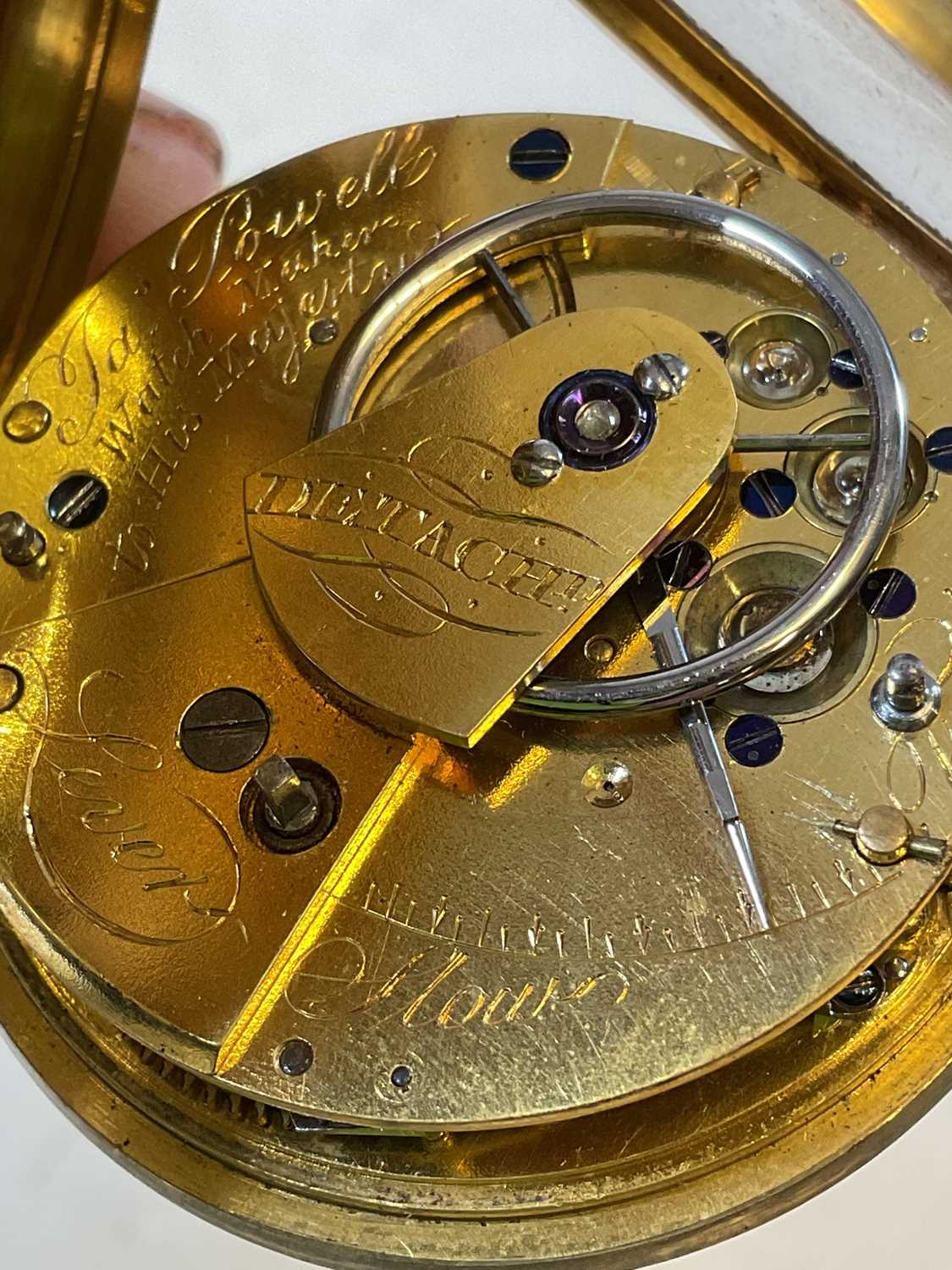 A George IV 18ct yellow gold open face pocket watch, the circular dial set with Roman numerals and - Image 9 of 13