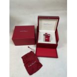 SALVATORE FERRAGAMO; a boxed contemporary lady's watch with matching bracelet with both inner and