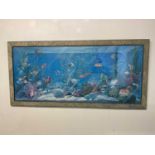 AFTER CUCCATO; a large coloured print, 'Fish Tank', 60 x 137cm, framed and glazed.