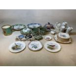 Standard VAT A group of decorative ceramics, including a pair of Royal Albert bird decorated plates,