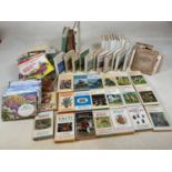 A quantity of Observer books, also various hardback books and cigarette cards.