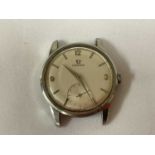 OMEGA; a 1960s gentleman's stainless steel wristwatch, the circular dial with subsidiary seconds