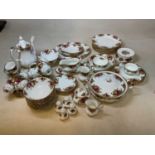 A large collection of Royal Albert 'Old Country Roses' design dinner and tea ware.