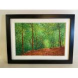 † CHRIS BOURNE; acrylic on canvas, 'In The Heart of the Woods', signed, bearing Buckingham Fine