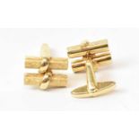 A pair of 14ct gold cufflinks, stamped 585, approx 14.8g.