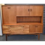 G-PLAN; a mid century teak freestanding cabinet, width 153cm.