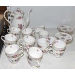 A quantity of floral decorated teaware including Minton.