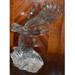LENNOX; a glass figure of a swooping eagle, height to top of wing 24.5cm.