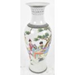 A modern Chinese porcelain baluster form vase, height 36cm.