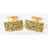 A pair of 18ct gold cufflinks, London 1970, approx 25.7g
