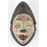TRIBAL ART; a small Gabon Punu-Lumbo mask, height 28cm.