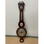 J SCHALFINO, TAUNTON; a Masonic barometer, height 98cm.