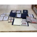 HARRINGTON & BYRNE; five cased speciality stamps/stamp sets, each with certificate of