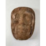 A carved wooden Egyptian mask, height 23cm. Provenance: From a private collection, Devon.