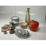A quantity of various ceramics including Wedgwood plates