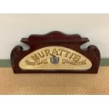 MURATTI'S HIGH CLASS CIGARETTES; an Edwardian mahogany framed advertising mirror section, width