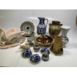 A quantity of ceramics to include West German and Continental items.