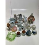 A quantity of ceramics and glass including Buchan Stoneware, Denby and other manufacturers.