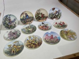 WEDGWOOD; flower fairy collectors' plates x 12, all with certificates and packaging.