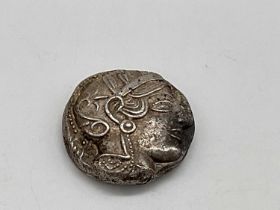 An Attica Athens silver drachm (circa 454-404BC), the obverse with head of Athena facing right and