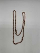 A 9ct rose gold chain, length 73cm, approx. 40g.