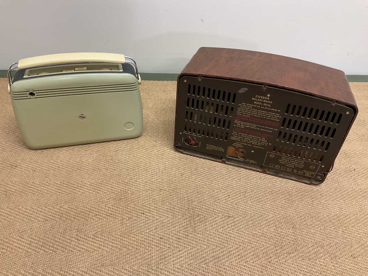 A Melody Maker model 501UL bakelite radio, together with a Bush radio in a cream colour (2) - Image 2 of 2