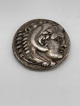 A Kingdom of Macedon Alexander III silver tetradrachm (336-323BC), diameter 25mm.