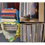 A large quantity of records, to include Rolling Stones albums.