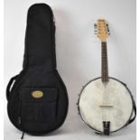 A Rally banjo mandolin type DMB8R serial number 6866, with soft case.