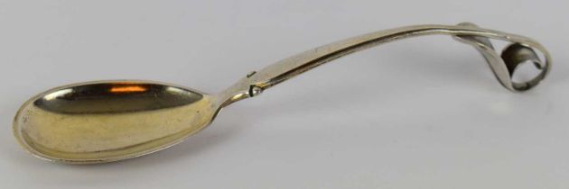 JOHANNES SIGGAARD; a stylish Danish silver spoon, marked for 1948, length 16cm, approx. 36g.