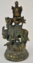 A small Indian bronze figure, height 11cm.