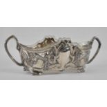 An Art Nouveau Danish 830 standard silver centrepiece with clear glass liner, assay marks for