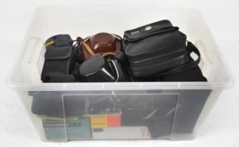 A quantity of cameras and lenses, to include Kodak EK 160/EF, Pentax A3, Kodak Colorsnap 35,