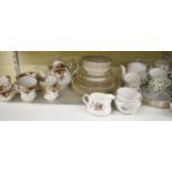 A large quantity of part tea services, to include Royal Albert 'Country Roses', Royal Standard '