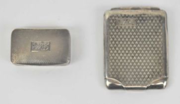 HASSETT & HARPER LTD; a George V hallmarked silver matchbook case, Birmingham 1927 and an