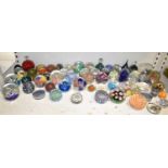 A collection of approx. sixty paperweights, to include Caithness and Selkirk glass.