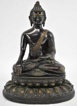 An Indian bronze figure of a Buddha, height 29cm.