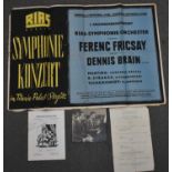 CLASSICAL MUSIC INTEREST; a group of ephemera including programmes signed by Heifetz, photographs