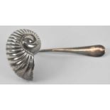 GEORGE BOWEN & SONS; a Victorian novelty silver sifter spoon modelled as a shell, Birmingham 1901,