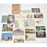 A quantity of 19th century and later postcards.