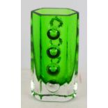 GEOFFREY BAXTER FOR WHITEFRIARS; a meadow green 'Traffic Light' vase, height 12.5cm. Condition