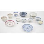 Twelve assorted pieces of predominantly English and Chinese ceramics, mainly 19th century (all