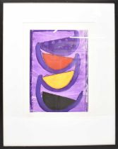 † SIR TERRY FROST (1915-2003); a purple, red, yellow and black limited edition screen print,