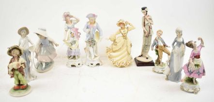 A group of ten decorative ceramic figures, to include Neo, the Leonardo Collection etc.
